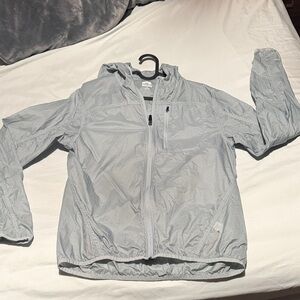 EMS Light Gray blue Hooded Windbreaker